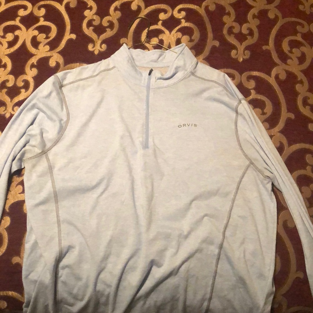 Men’s Light Blue Orvis Half Zip